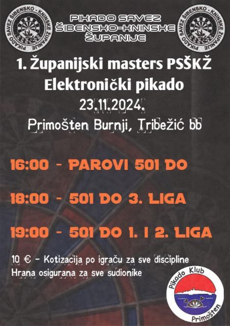 1. Županijski Masters PSŠKŽ 2024/2025