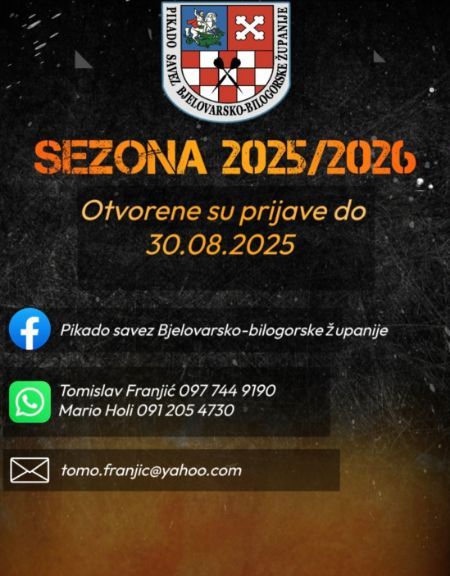 🎯 Otvorene su prijave za sezonu 2025/2026
