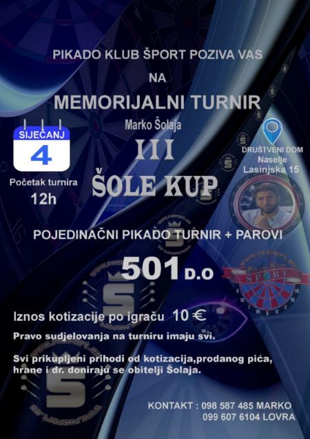 3. Memorijalni turnir - Marko Šolaja - Šole
