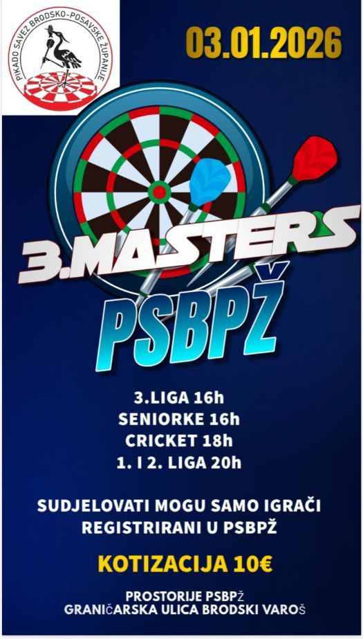 3.Masters PSBPŽ - elektronski pikado