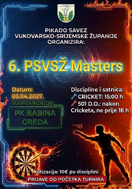 6.PSVSŽ Masters 2026./2027.